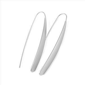 Silver mat threader earrings